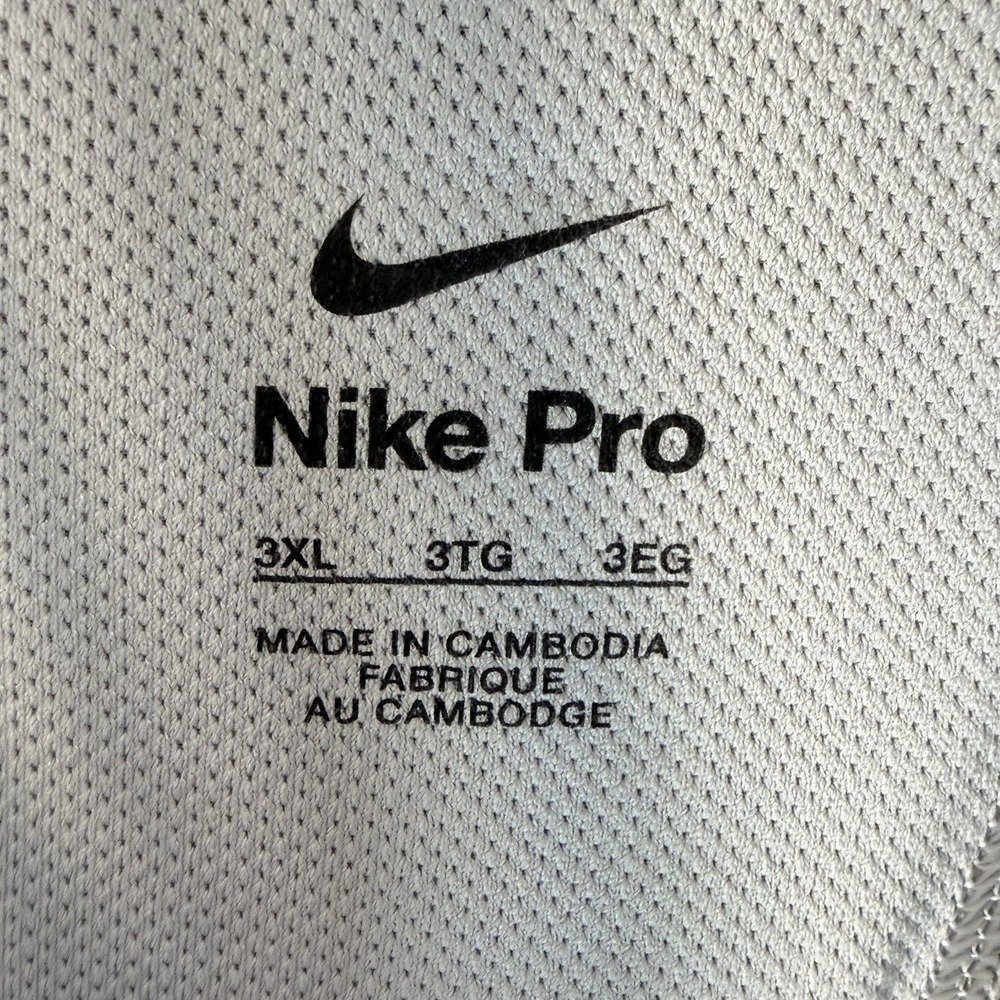 Nike Pro Padded Compression Shorts 3XL White Football Base Layer Adult Mens - Picture 5 of 6